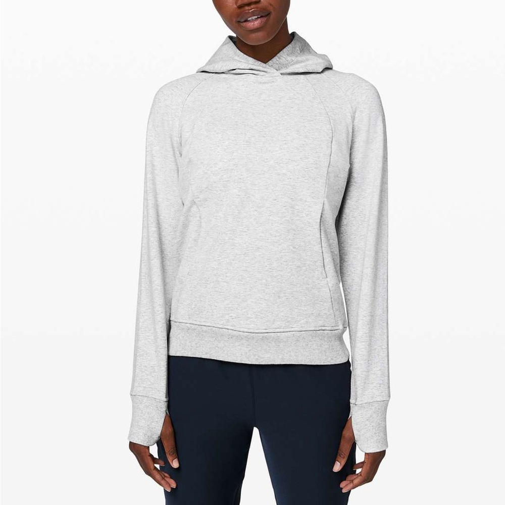 Lululemon Scuba Pullover Heathered Core Ultra Light Grey size 6